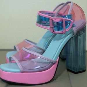 NWOB Sugar Thrillz UNICORN SPRINKLES HEELS 9M